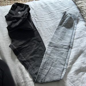 Lululemon ombré striped leggings
